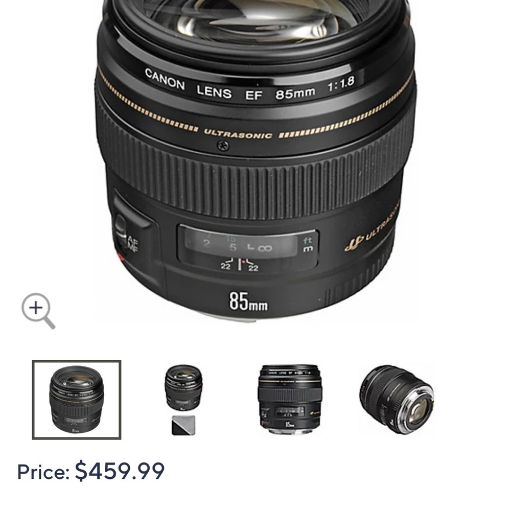 Canon lens 85 mm 1.8